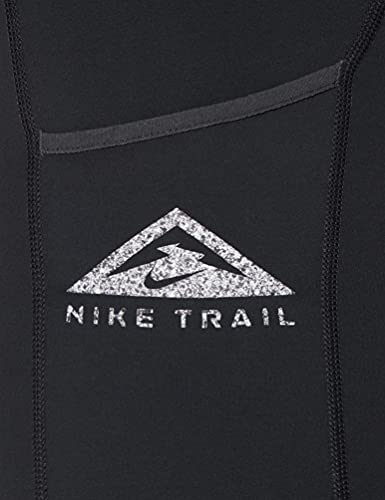 NIKE W NK EPC Lux TGHT Short Trail Shorts, Black/dk Smoke Grey/(Reflective silv), M Women's