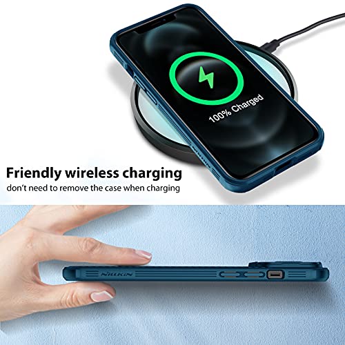 Nillkin Camshield Pro Funda para iPhone 13 Pro MAX, Carcasa con Protección de Cámara, Case para teléfono móvil de TPU + PC Que Puede Proteger la privacidad y la Resistencia al Impacto - Azul
