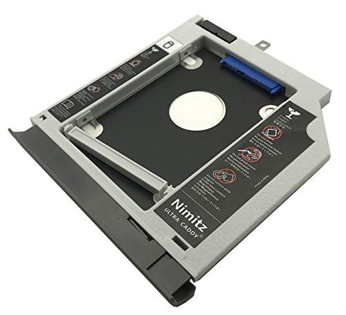 Nimitz Disco Duro 2 nd SSD Disco Duro Caddy para Lenovo IdeaPad 320 330 520 con Bisel/Soporte