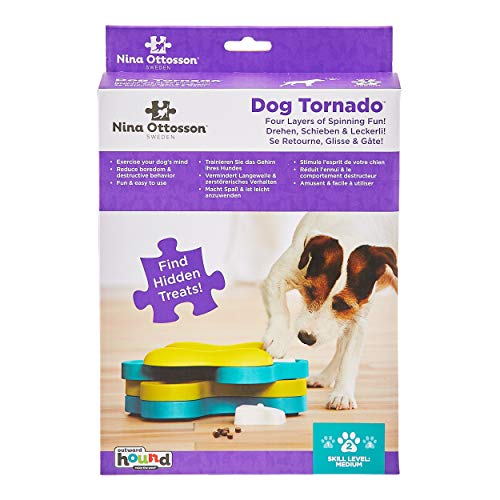 Nina Ottosson por Outward Hound Dog Tornado - Dispensador interactivo de recompensas - Rompecabezas para perros