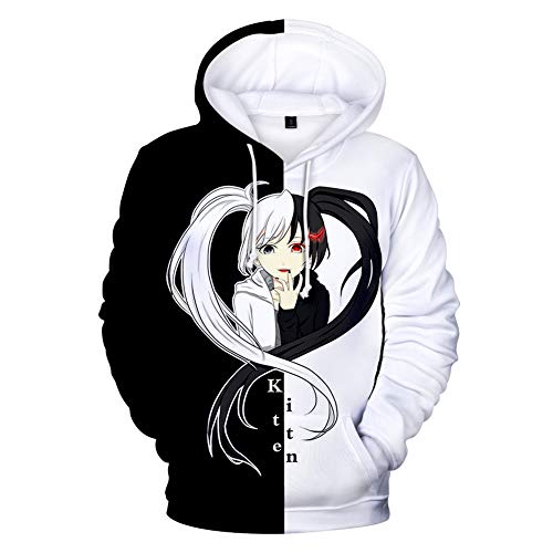 Niños Anime Danganronpa Monokuma 3D Impreso Sudadera con capucha Oso Sudadera Pullover Anime Sudadera con capucha Chaqueta Cosplay Disfraz Abrigo para niños