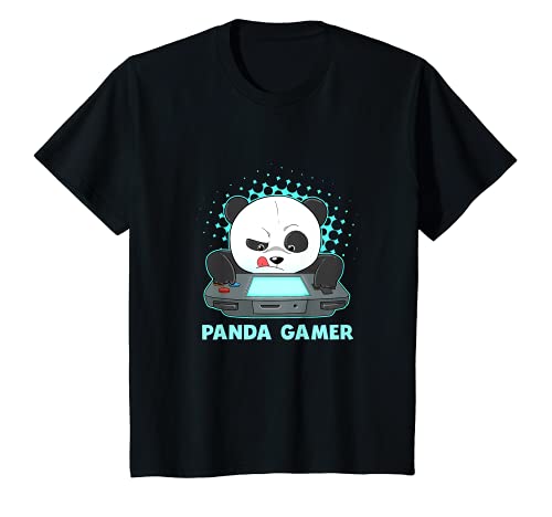 Niños Cute Gaming Panda Gamer Video Computer Player Videojuego PC Camiseta