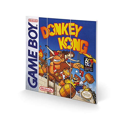 Nintendo Impresión sobre Madera, 30 x 30 cm, diseño de Gameboy (Donkey Kong)