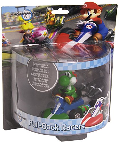 Nintendo Mario Kart - Coche de Carreras de Yoshi (12 cm) - Figura Coche retrofriccion Yoshi (12cm)