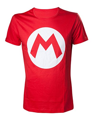 Nintendo Super Mario Bros Big Mario Logo Men's T-Shirt, (ts313152ntn-l) Camiseta, Rojo (Red), Large para Hombre