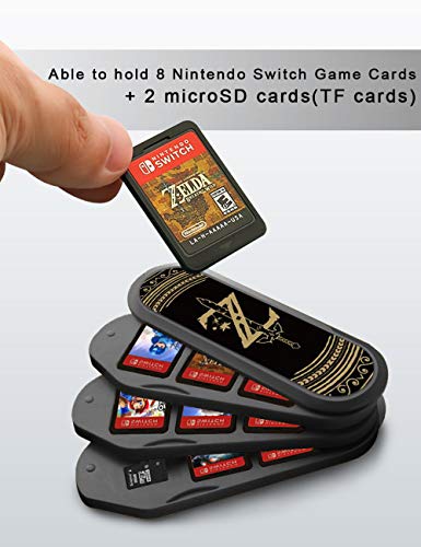 Nintendo Switch - Funda para tarjetas de juego con 8 ranuras + 2 ranuras TF (Zelda)