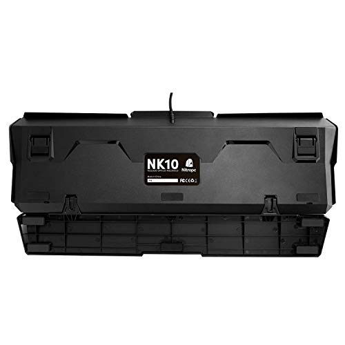 Nitropc NK10 Teclado Gaming Mecánico, Teclas Retroiluminadas, Optomecánico, Personalizable, Resistente a salpicaduras de agua y polvo, Disposición QWERTY Español, Aluminio
