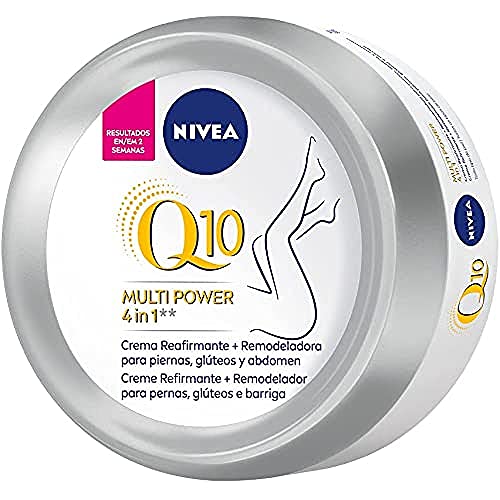 NIVEA Q10 Multi Power 4in1 Crema Reafirmante + Remodeladora (1 x 300 ml), crema corporal reafirmante con coenzima Q10, crema hidratante para piernas, glúteos y abdomen