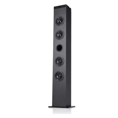 NK Torre de Sonido Vertical - Equipo de música Bluetooth 5.0, RMS, TWS (2 Torres a la Vez), Mando a Distancia, Entrada óptica, RCA, Coaxial, Auxiliar, USB, FM (Compatible: iOS & Android)