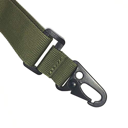NO LOGO X-Baofu, Honda del Arma for la Caza Tres Puntos Ajustable Honda del Rifle táctico Bungee Arma de Airsoft Paintball Correa (Color : Verde)