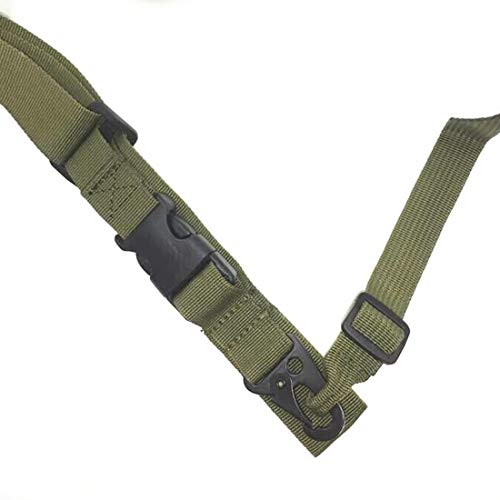 NO LOGO X-Baofu, Honda del Arma for la Caza Tres Puntos Ajustable Honda del Rifle táctico Bungee Arma de Airsoft Paintball Correa (Color : Verde)