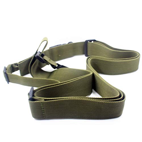 NO LOGO X-Baofu, Honda del Arma for la Caza Tres Puntos Ajustable Honda del Rifle táctico Bungee Arma de Airsoft Paintball Correa (Color : Verde)