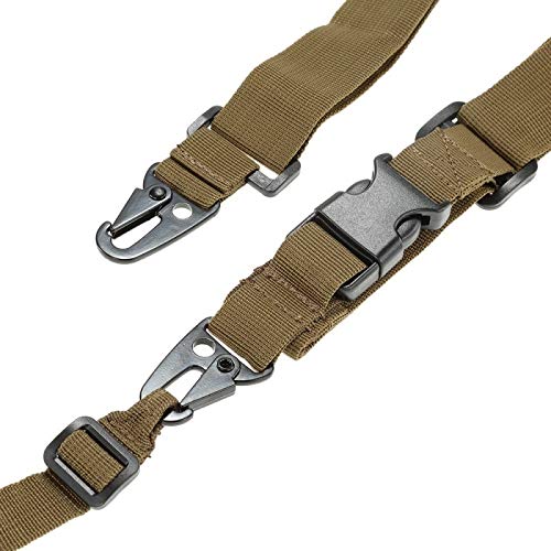 NO LOGO X-Baofu, Tres Punto Honda del Rifle táctico Honda del Arma de Disparo Gira Bungee Cinturón Militar al Aire Libre Caza Accesorios Arma del Punto 3 de la Correa (Color : OD)