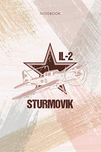 Notebook Ilyushin IL2 Sturmovik Russian Star Warbird Aircraft WW2 Red: 114 Pages, Life, To Do List, Appointment, Personal, Event, 6x9 inch, Pocket