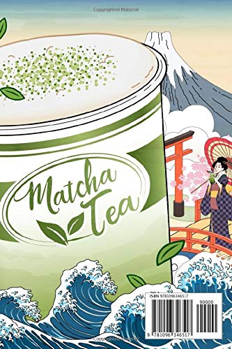 Notebook - Write something: Ukiyo-e Matcha tea with giant takeaway cup floating upon ocean tides, tea word written in Japanese Kanji notebook, Daily ... College Ruled Paper, 6 x 9 inches (100sheets)