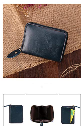 Notens - Tarjetero antimagnético de piel para hombre, estilo vintage C