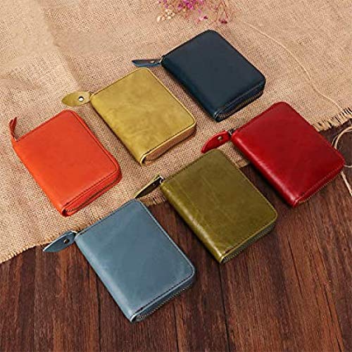 Notens - Tarjetero antimagnético de piel para hombre, estilo vintage C