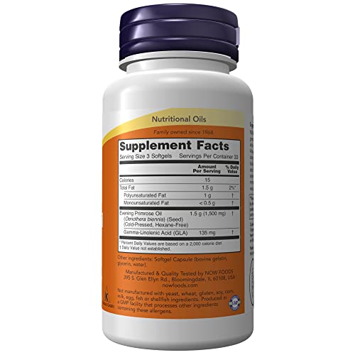 Now Foods Aceite De Onagra, 500 Mg - 100 Unidades
