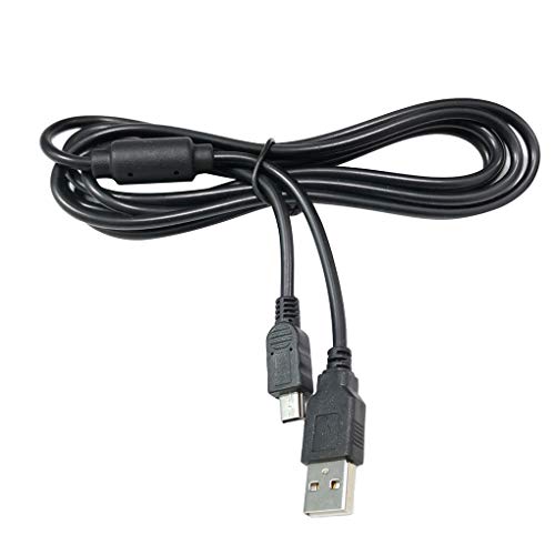 Nowear 1.8 Medidor Negro Puerto reemplazo Cable de Carga Micro USB para Playstation 3 del Juego Palanca de Mando
