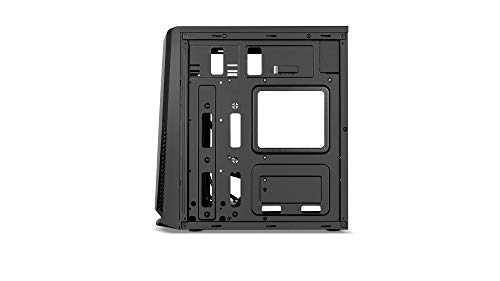 Nox Hummer Spark -NXHUMMERSPARK - Semitorre tira LED ARGB Rainbow ATX-Micro ATX, lateral acrílico, espacio hasta 3 ventiladores, USB 3.0, compatible con graficas de gran tamaño, color negro