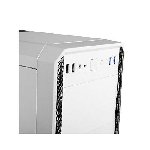 Nox Hummer ZSZ - NXHUMMERZSZ - Semitorre ATX, ventana lateral transparente, opción para refrigeracion liquida, 2 ventiladores 120mm incluidos, lector de tarjetas SD/micro SD, color blanco