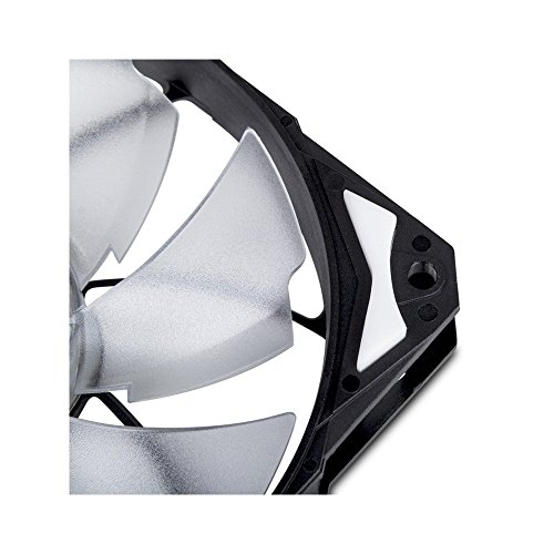 NOX XTREME PRODUCTS H-FAN -NXHUMMERF120LW- Ventilador para Caja PC 120mm, LEDs brillantes, 7 aspas traslúcidas, rodamientos hidráulicos, esquinas soporte goma, color blanco - negro