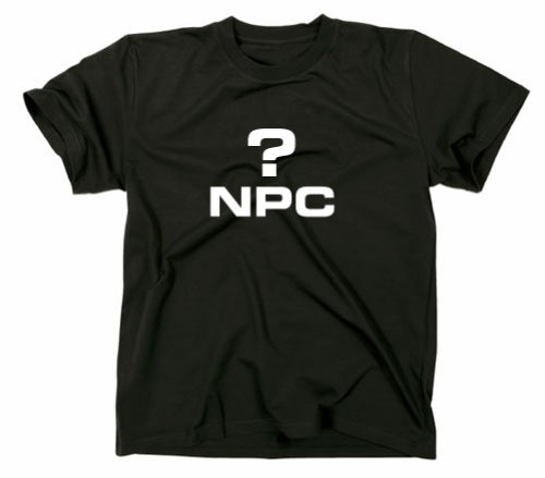 NPC? RPG FUN – Camiseta rollo parte PC PS2, negro, extra-large