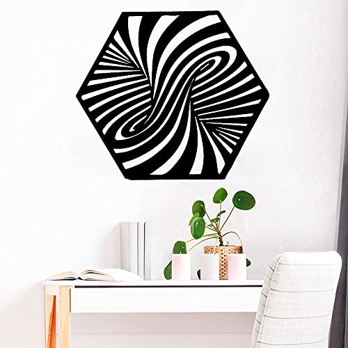 NSRJDSYT Pegatinas de Pared con patrón mágico, calcomanías de Pared con Curvas geométricas, Vinilo, habitación para Adolescentes, Sala de Estar, decoración de muebl 64x57cm