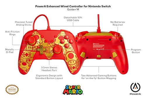 NSW EnWired Controller Mario Gold M