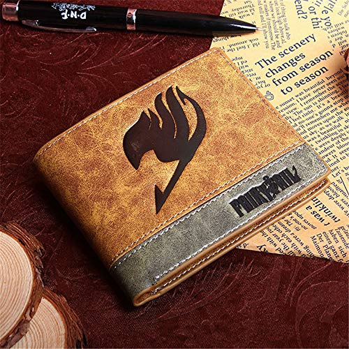 NUANDI Anime Wallet Fairy Tail Carteras De Juegos Cosplay School Students Money Bag Titular De La Tarjeta Bifold Monedero para