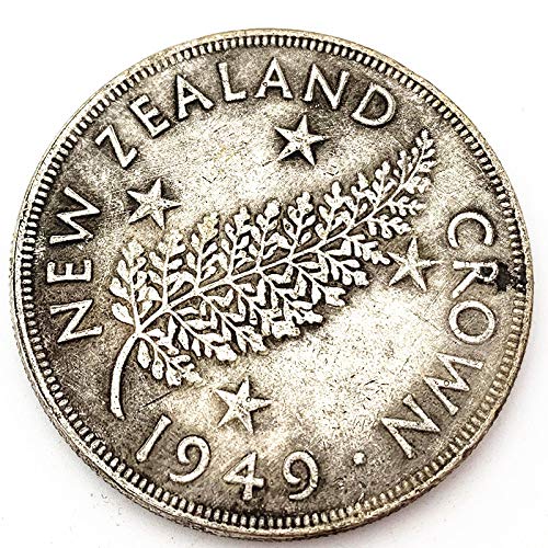 Nueva Zelanda Plata Plateada 1949 George Sexto Monedas de Plata Conmemorativas Moneda de Bronce Soporte Pesado/Plata/Redondo