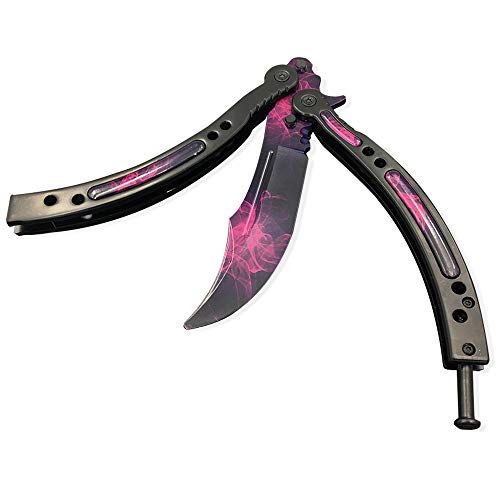 Nuevo CsGo Herramientas De Entrenamiento De Seguridad|El Entrenador De Acero Inoxidable|Ejercicios de Cuchillo(Morado)