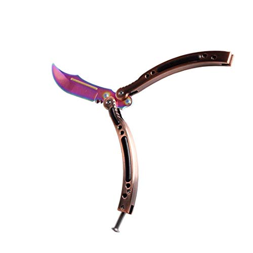 Nuevo CsGo Herramientas De Entrenamiento De Seguridad|El Entrenador De Acero Inoxidable|Ejercicios de Cuchillo(Multicolor)