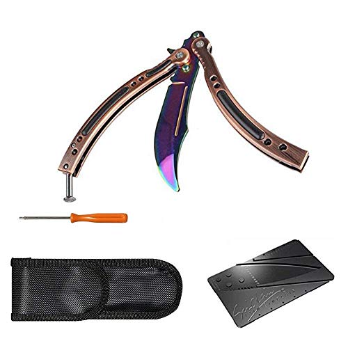 Nuevo CsGo Herramientas De Entrenamiento De Seguridad|El Entrenador De Acero Inoxidable|Ejercicios de Cuchillo(Multicolor)