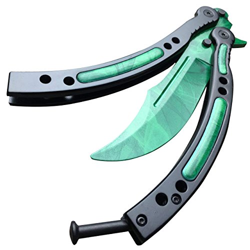 Nuevo CsGo Herramientas De Entrenamiento De Seguridad|El Entrenador De Acero Inoxidable|Ejercicios de Cuchillo(Nuevo Verde)