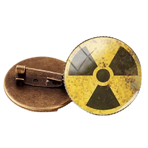 Nuevo estilo Fallout Shelter Broche Pin Juego Foto Broches Bronce Redondo Pasadores Hecho a Mano de Cristal de la Cúpula de la Joyería