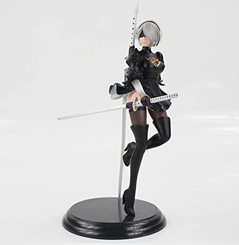 Nuevo Movible 25CM Nuevo Anime Dropshipping Juego NieR Automata 2b YoRHa Figura Acción De Niña Hermosa Postura Pie Colección PVC Modelo Juguetes Escritorio Adornos Coleccionables Regalo Cumpleaños En