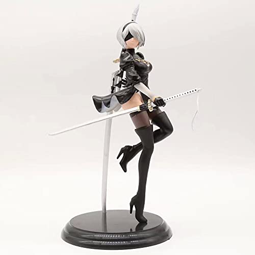 Nuevo Movible 25CM Nuevo Anime Dropshipping Juego NieR Automata 2b YoRHa Figura Acción De Niña Hermosa Postura Pie Colección PVC Modelo Juguetes Escritorio Adornos Coleccionables Regalo Cumpleaños En