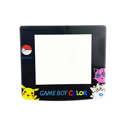 Nuevo protector de pantalla de reemplazo de superficie de espejo de vidrio, para consola For Nintendo Game Boy Color GBC, protección a prueba de polvo de edición limitada Kirby con pegamento trasero