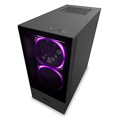 NZXT Black H510 Elite Mid Tower Windowed PC Gaming Case Negro Carcasa de Ordenador