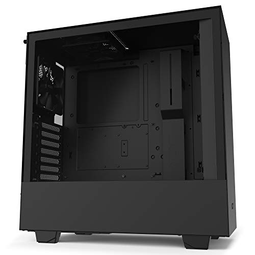 NZXT H510 - Caja PC Gaming Semitorre Compacta ATX - Panel frontal E/S Puerto USB de Tipo C - Panel lateral de Cristal Templado - Preparado para Refrigeración líquida - Negro