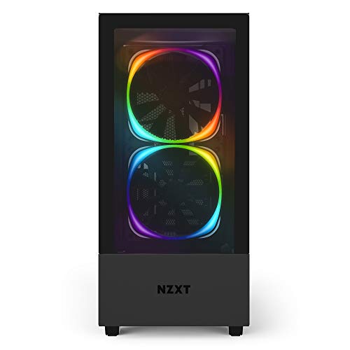 NZXT H510 Elite - Caja PC Gaming Semitorre Premium ATX - Doble Panel de Cristal Templado - Panel Frontal E/S Puerto USB de Tipo C - Montaje Vertical de la GPU - Iluminación RGB integrada - Negro