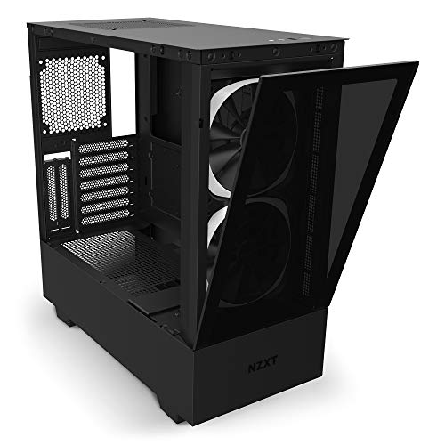 NZXT H510 Elite - Caja PC Gaming Semitorre Premium ATX - Doble Panel de Cristal Templado - Panel Frontal E/S Puerto USB de Tipo C - Montaje Vertical de la GPU - Iluminación RGB integrada - Negro