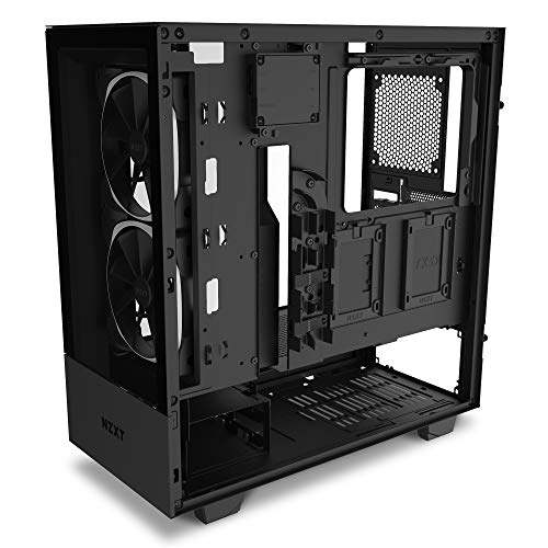 NZXT H510 Elite - Caja PC Gaming Semitorre Premium ATX - Doble Panel de Cristal Templado - Panel Frontal E/S Puerto USB de Tipo C - Montaje Vertical de la GPU - Iluminación RGB integrada - Negro