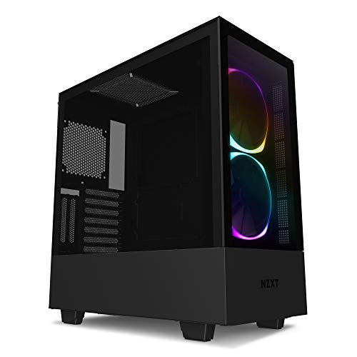NZXT H510 Elite - Caja PC Gaming Semitorre Premium ATX - Doble Panel de Cristal Templado - Panel Frontal E/S Puerto USB de Tipo C - Montaje Vertical de la GPU - Iluminación RGB integrada - Negro