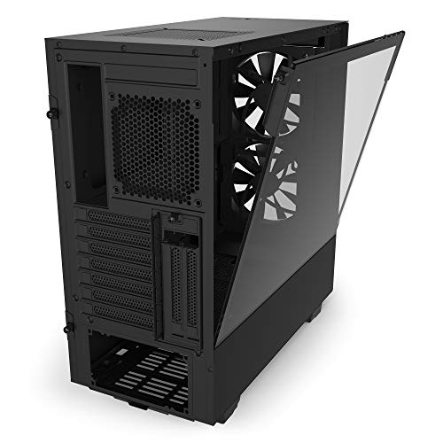NZXT H510 Elite - Caja PC Gaming Semitorre Premium ATX - Doble Panel de Cristal Templado - Panel Frontal E/S Puerto USB de Tipo C - Montaje Vertical de la GPU - Iluminación RGB integrada - Negro