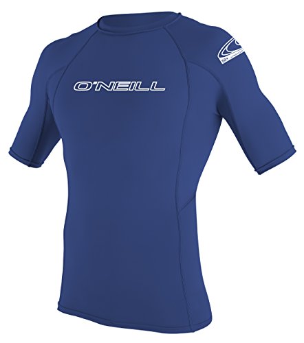 O 'Neill Wetsuits Basic Skins S/S Crew - Camiseta de poliester para hombre con proteccin UV Azul azul Talla:large