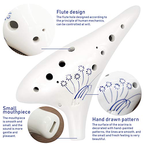 Ocarina de 12 hoyos de alto C, un instrumento simple y fácil de aprender sin conceptos básicos
