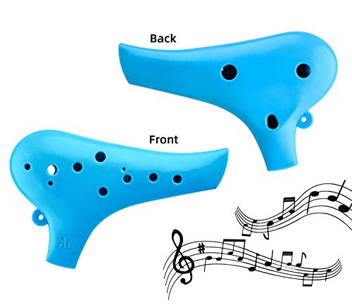 Ocarina de Plástico Alto C, 12 Hoyos Ocarina Anti-roto para Niños, Principiante