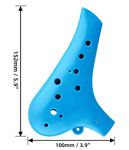 Ocarina de Plástico Alto C, 12 Hoyos Ocarina Anti-roto para Niños, Principiante